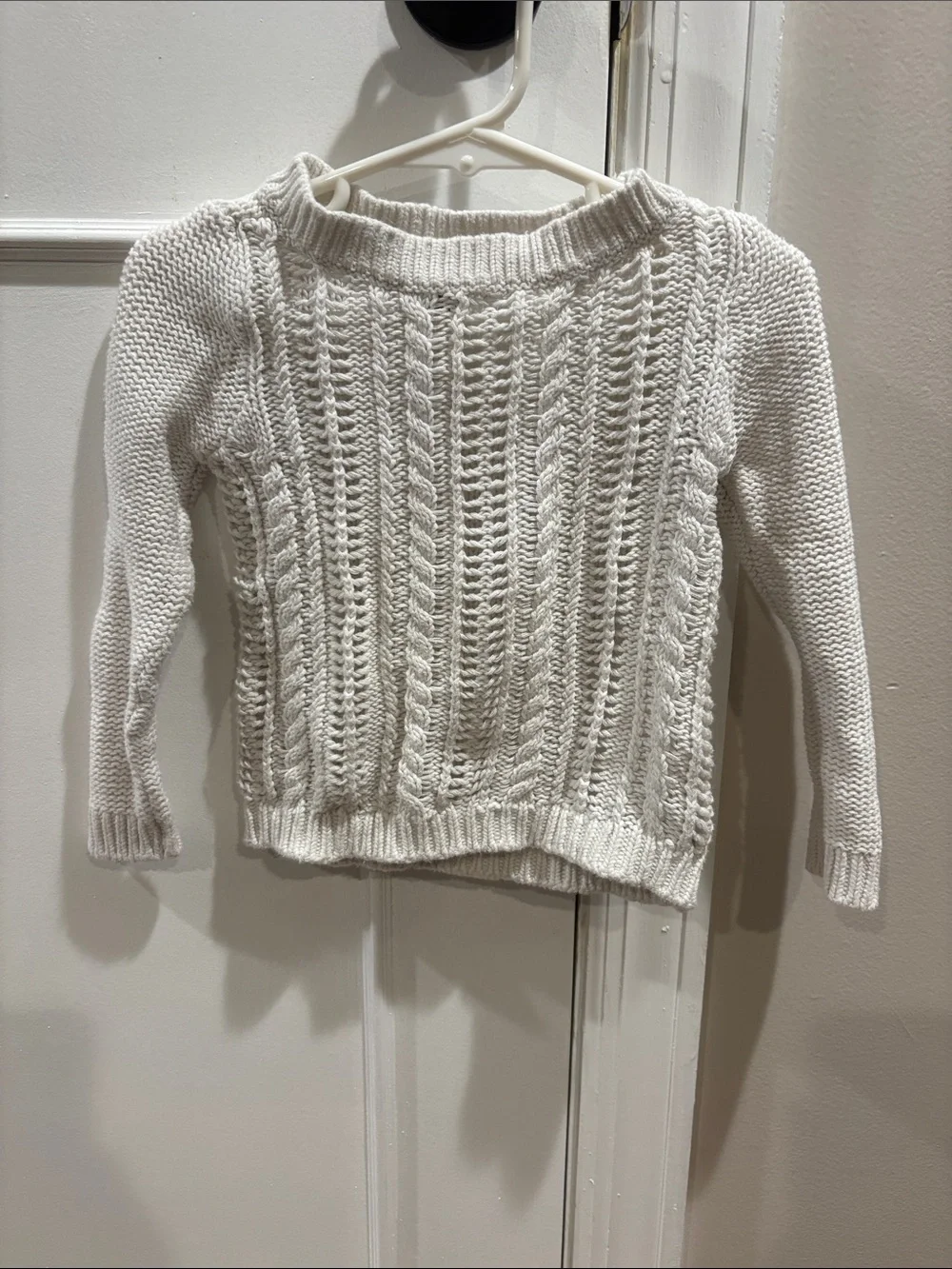 GAP Cream Cable Knit Kids Sweater